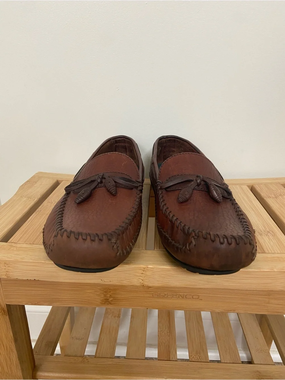 Vintage Y2K H.S. Trask Leather Driving Loafers Men’s 10M Brown Made Brazil